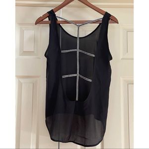 Backless sequin grid top